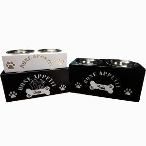 Double Food Bowl Stands